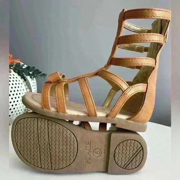 Children's Place Gladiator Faux Leather Sandals (SH23) - Picture 5 of 8